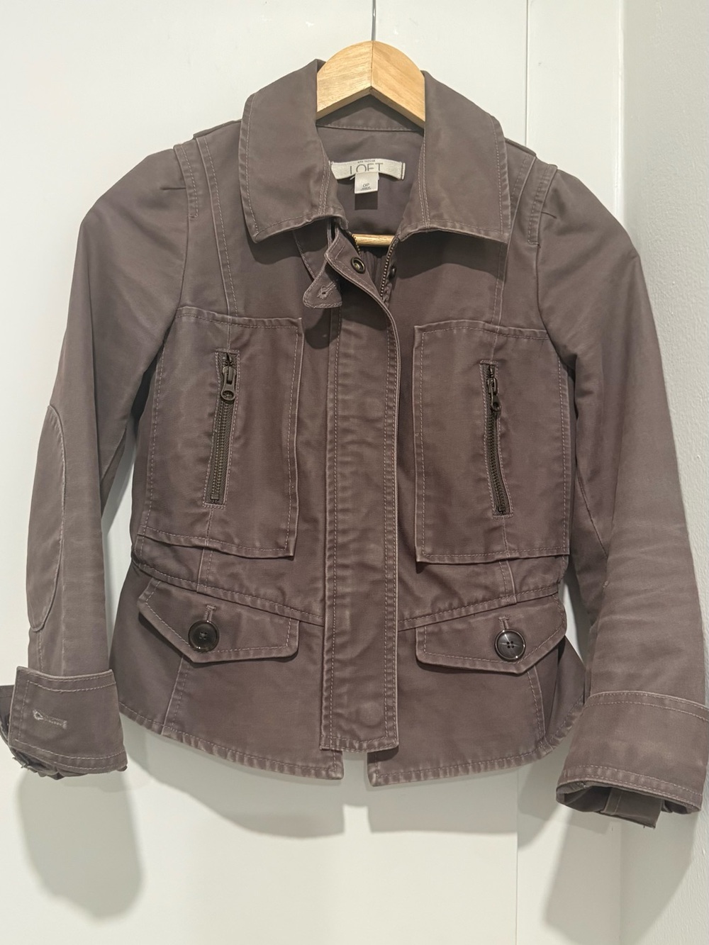 LOFT Women's Utility Jacket in brown/bu